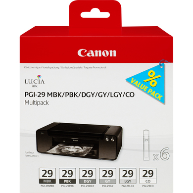 Photo of Canon PGI-29Mbk Multipack - Mbk/Pbk/Dgy/Gy/Lgy/Co