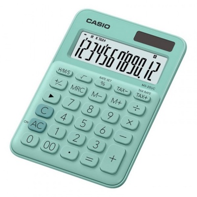 Photo of Casio MS-20UC-GN-S-EC Green 12 Digit Desktop Calculator