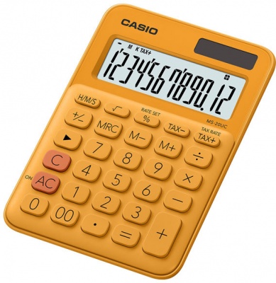 Photo of Casio MS-20UC-RG-S-EC Orange 12 Digit Desktop Calculator