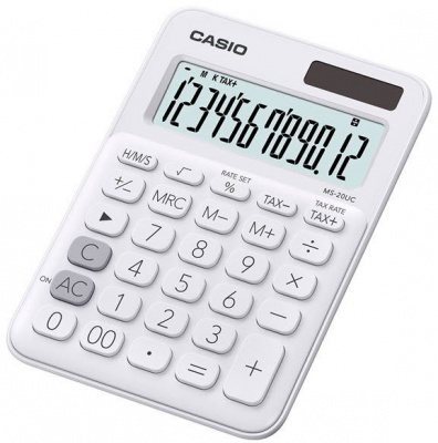Photo of Casio MS-20UC-RG-S-EC White 12 Digit Desktop Calculator