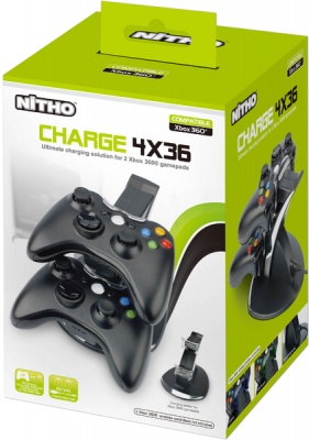 Photo of Nitho Charging Station for 2 Xbox 360 Controllers - Black