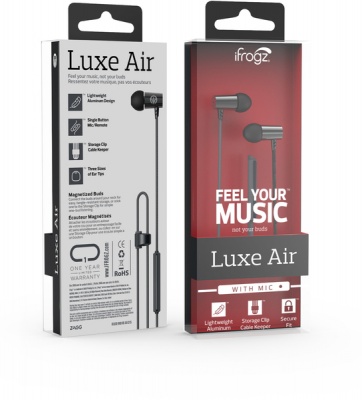 Photo of ifrogz Luxe Air In-Ear Headphones with Mic - Black