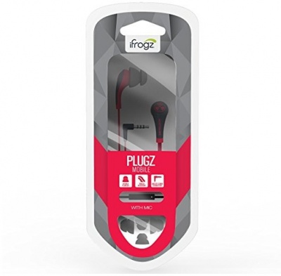 Photo of ifrogz EarPollution Plugz Mobile In-Ear Headphones with Mic - Red