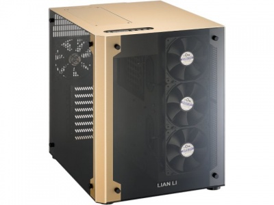 Photo of Lian Li PC-O8WGD Cube Mid-Tower Chassis - Black and Gold