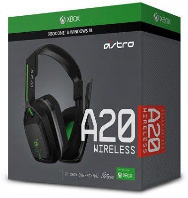 Photo of Logitech ASTRO Gaming - Wireless Headset - A20 - Grey/Green