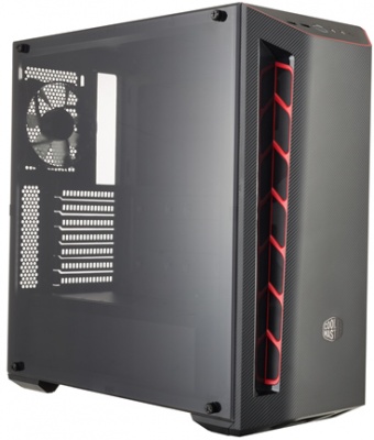 Photo of Cooler Master - MasterBox MB510l ATX Desktop Chassis Black With Carbon Styling Red Color Accent Windowed