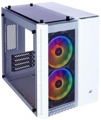 Photo of Corsair - Crystal Series 280X Tempered Glass Micro ATX RGB Computer Chassis - White