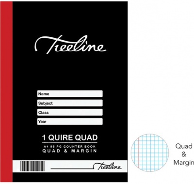 Photo of Treeline - 1 Quire A4 Hard Cover Book - Quad & Margin - 96 Page