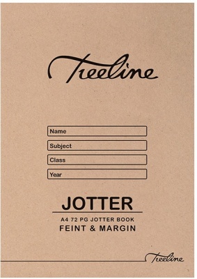 Photo of Treeline - A4 Scribbler Feint & Margin Soft Cover - 72 Page