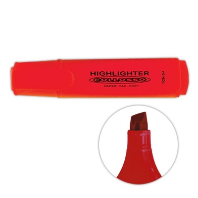 Photo of Collosso - Chisel Tip Highlighter - Red