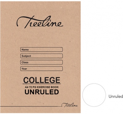 Photo of Treeline - A4 College Exercise Book 72 pg Unruled