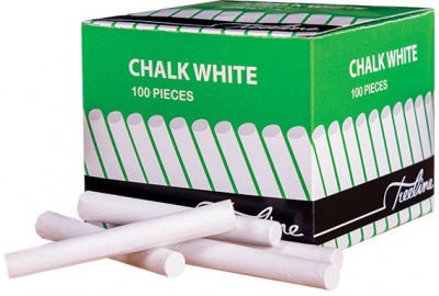 Photo of Treeline - Dust-Free White Chalk - 100 Per Box