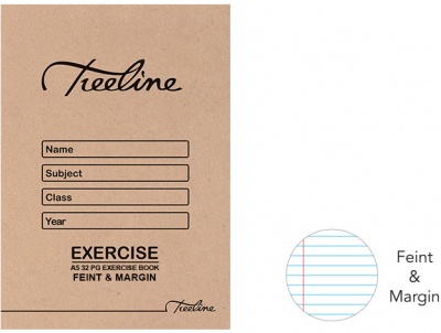 Photo of Treeline - A5 32 pg Feint & Margin Exercise Book