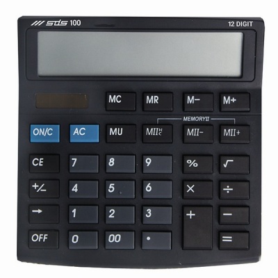 Photo of SDS - 12 Digit Dual Power Compact Desk Calculator