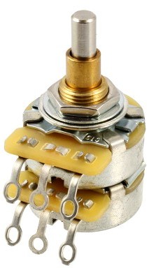 Photo of CTS 500K and 500K Solid Shaft Stacked Concentric Audio Potentiometer