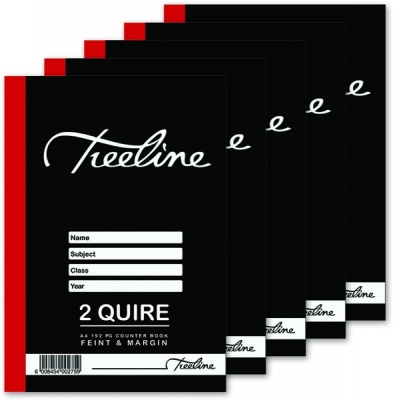 Photo of Treeline - 2 Quire A4 192 pg Hard Cover Book - Feint & Margin