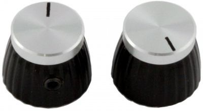 Photo of Allparts Amplifier Solid Shaft Marshall Replacement Contol Knob Set with Set Screw