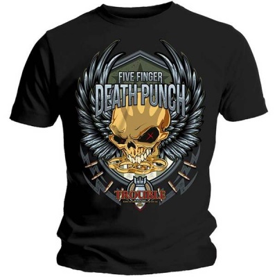 Photo of Five Finger Death Punch Trouble Men’s Black T-Shirt