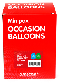 Photo of Amscan - Minipax Balloons - Happy 40th Birthday