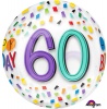 Anagram - Supershape Orbz Foil Balloon - Happy 60th Birthday Rainbow Photo