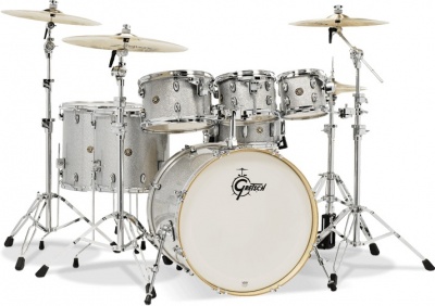 Photo of Gretsch  Catalina Maple Series 7 pieces Shell Pack Acoustic Drum Kit - Silver Sparkle