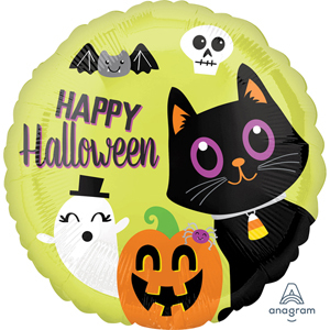 Photo of Anagram - 18" Circle Foil Balloon - Halloween Critters