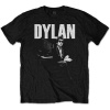 Bob Dylan At Piano Menâ€™s Black T-Shirt Photo