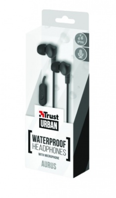 Photo of Urban Revolt Trust - Aurus Waterproof In-ear Headphones - Black