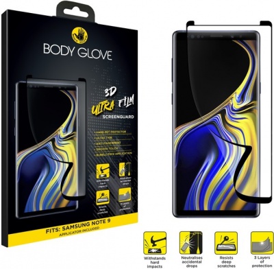Photo of Body Glove 3D Ultra Full Glue Tempered Glass Screen Protector for Samsung Galaxy Note 9 - Clear and Black