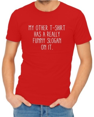Photo of Funny Slogan Men’s Red T-Shirt