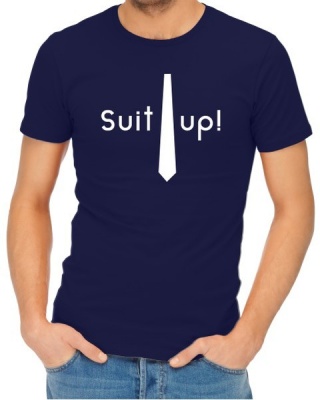 Photo of Suit Up Men’s Navy T-Shirt