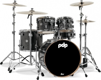 Photo of PDP New Yorker 4 pieces Acoustic Drum Kit - Onyx Sparkle Including Hardware Pack