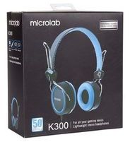 Photo of Microlab K300 Headset 3.5mm Stereo Input - Blue