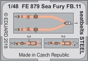 Photo of Eduard - Photoetch : 1/48 - Sea Fury FB.11 Seatbelts Steel