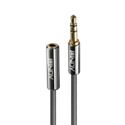 Photo of Lindy 3m 3.5mm Audio Extension Cable M-F - Chrome
