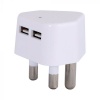 Ellies - Dual USB 3 Pin 2.1 amp Wall Charger - White Photo