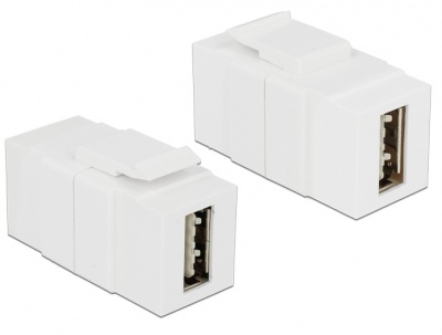 Photo of DeLOCK USB2.0 A F to F Keystone - White