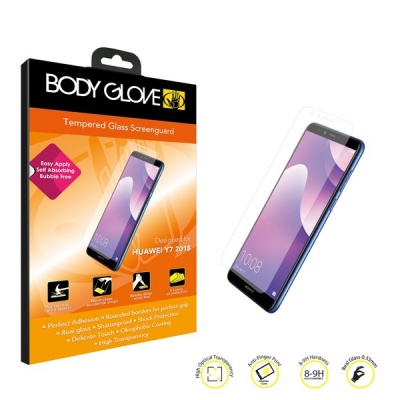 Photo of Body Glove Tempered Glass Screen Protector for Huawei Y7 2019 - Clear and Black