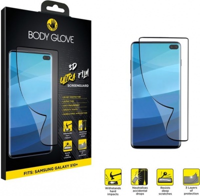 Photo of Body Glove Ultra Film Screen Protector for Samsung Galaxy S10 Plus - Clear and Black
