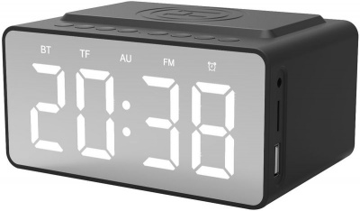 Photo of Snug Bluetooth Clock Radio and Wireless Charger - Black