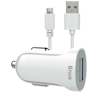 Photo of Snug Lite 1-Port Micro USB Car Charger - White