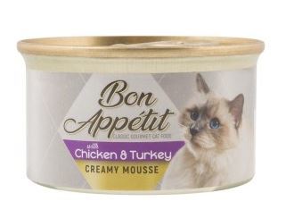 Photo of Bon Apptit Bon Appétit - Creamy Mousse Chicken & Turkey Cat Food 85g