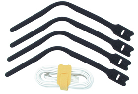Photo of Lindy Hook & Loop 200mm Cable Ties 10pack - Black