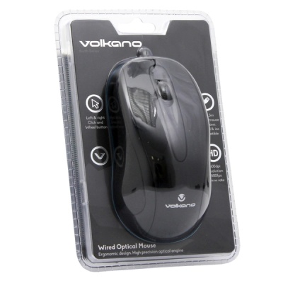 Photo of Volkano Earth Series Wired Optical Mouse - Black