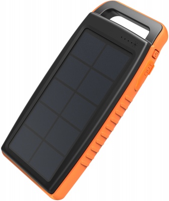 Photo of RAVPower - 15000mAh 2x USB IP66 Solar Power Bank - Black/Orange