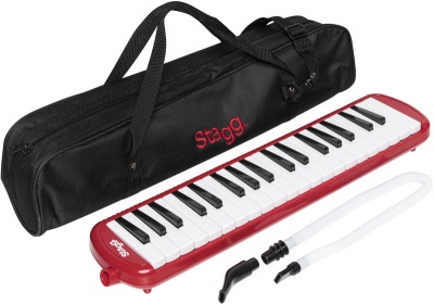 Photo of Stagg Melodica MELOSTA37 RD 37-Key Melodica with Gig Bag
