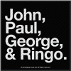 The Beatles - John Paul George & Ringo - White On Black Patch Photo