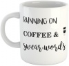 Mugshots Running On Coffee & Swear Words - White Ceramic Mug Photo
