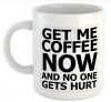 Mugshots Get Me Coffee Now And No One Gets Hurt - White Ceramic Mug Photo