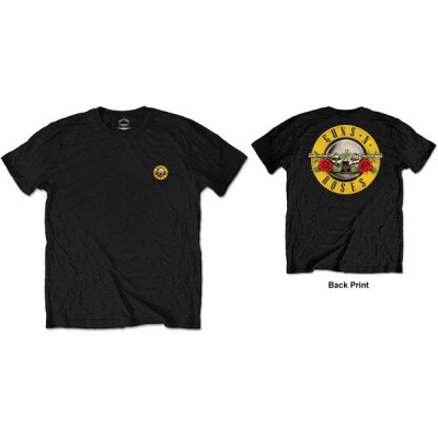 Photo of Guns N' Roses - Classic Logo Men’s Black T-Shirt - Back Print